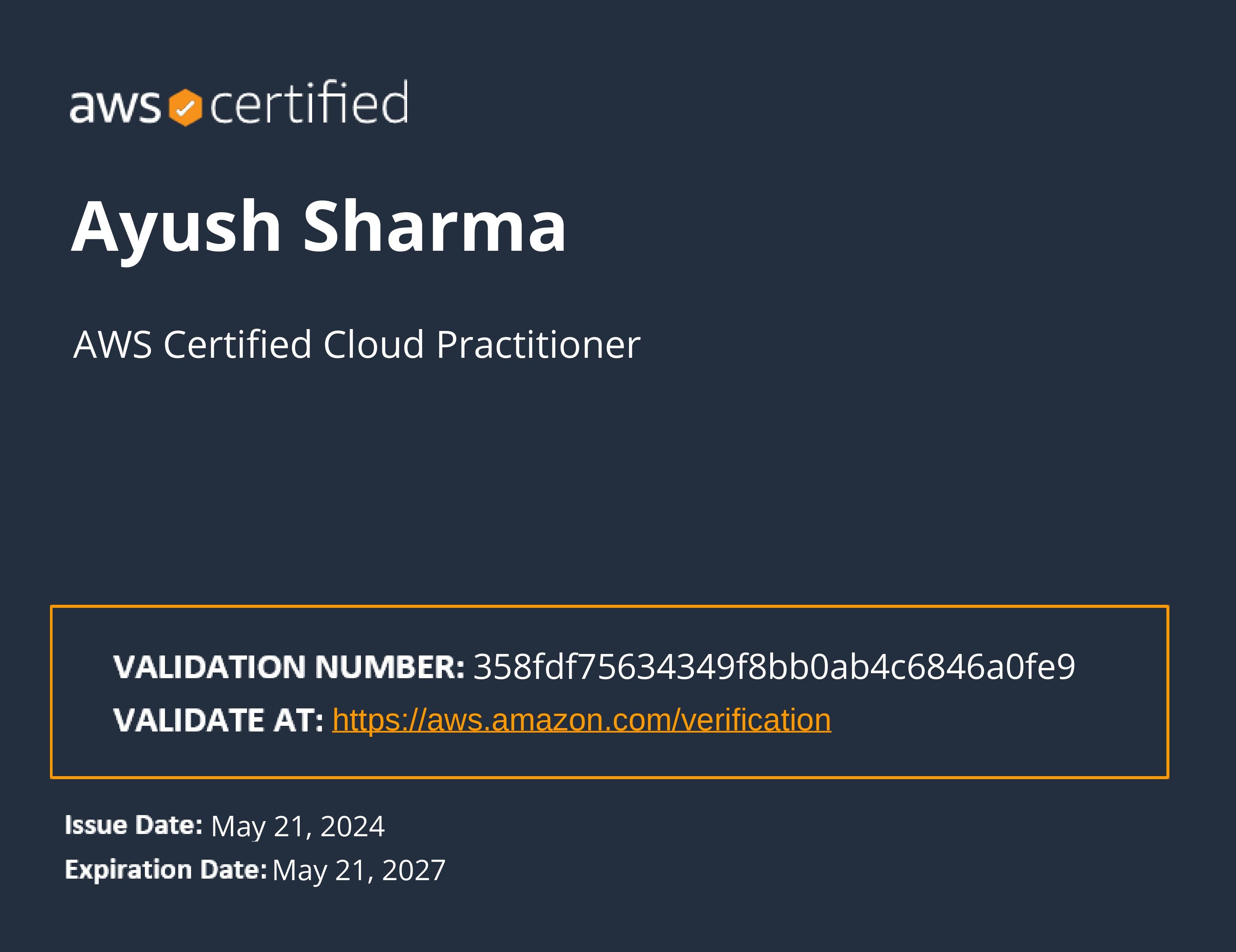 AWS Certified Cloud Practitioner